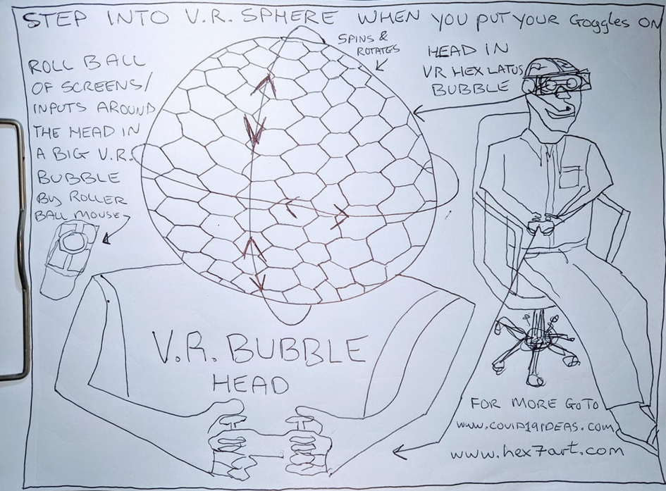 virtual reality bubble head